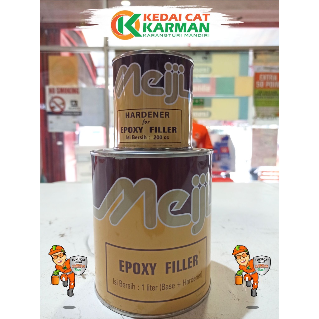 EPOXY FILLER CAT DASAR MEIJI ABU - CAT DASAR ANTI KARAT MOBIL MOTOR BESI