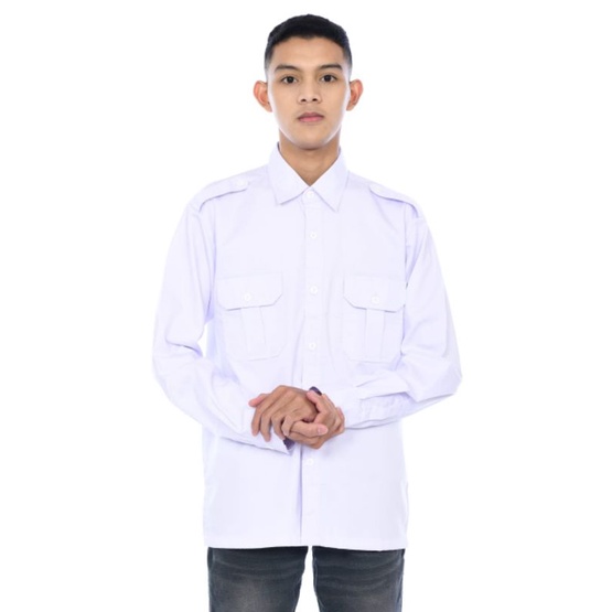 Baju PDL Lengan Panjang/Baju PDL Pria Lengan Panjang/PDL Custom Bordir/Kemeja Pria Lengan Panjang/Seragam Kerja Pria Lengan Panjang