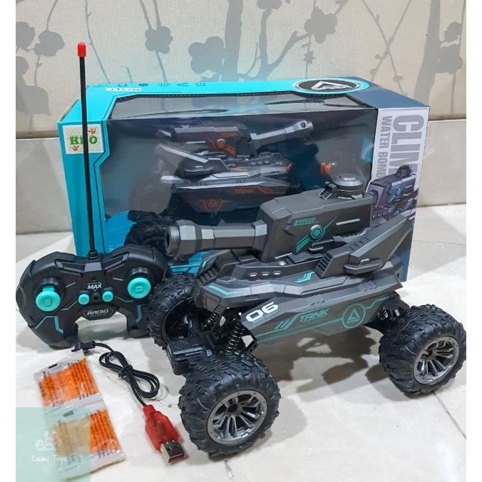 Mainan RC Remote Control Mecha Tank Bisa Nembak Baterai Charge 318-4