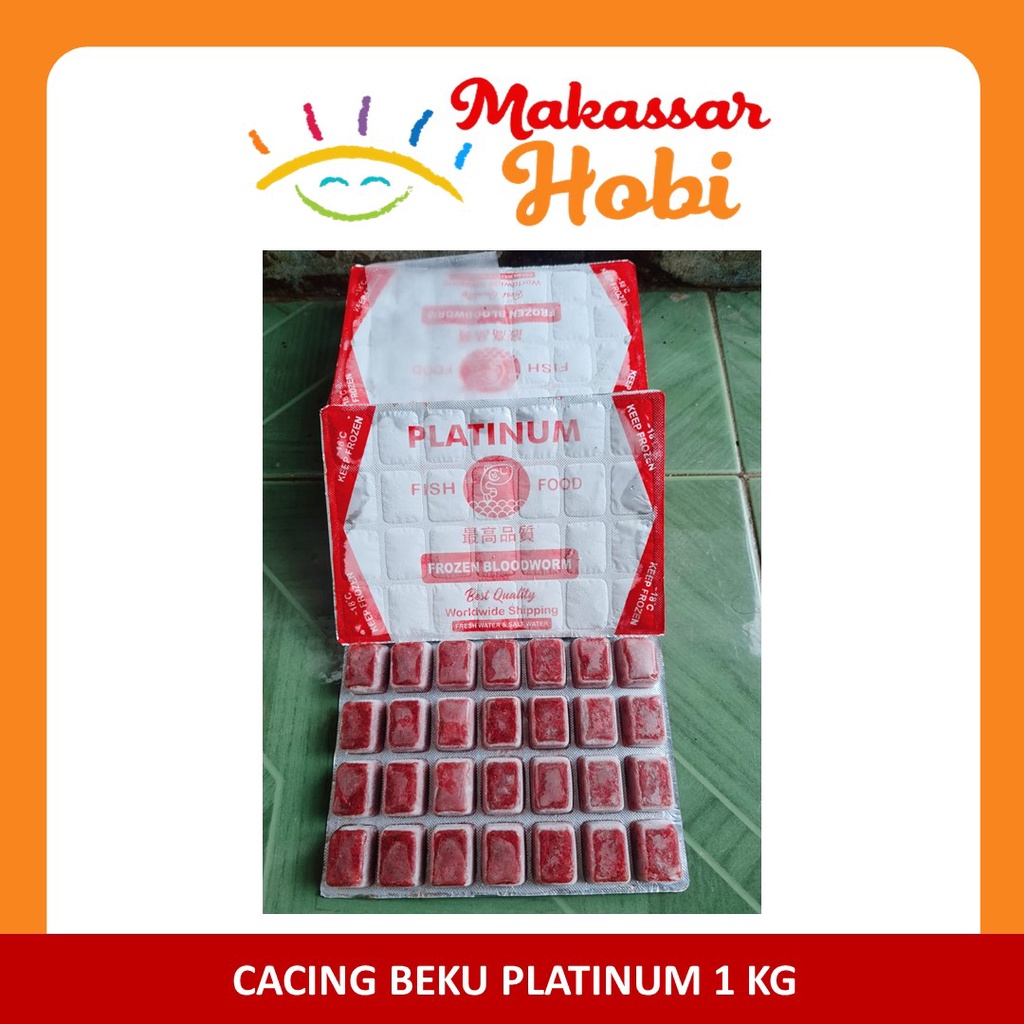 Cacing Beku Alphafish 1 Kg 10 Kapsul Cabek Pioneer Big Boss Alpha Fish