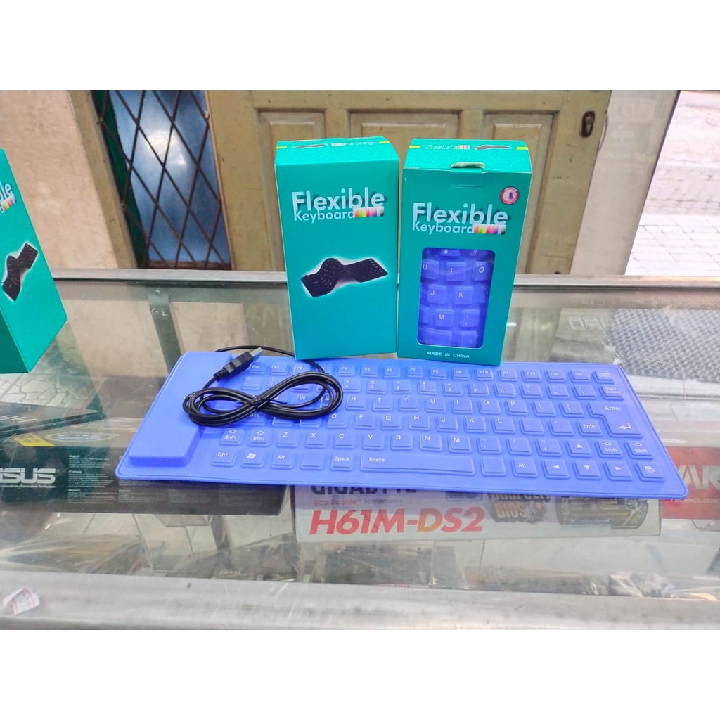 Keyboard Mini Flexible Keyboard Karet USB