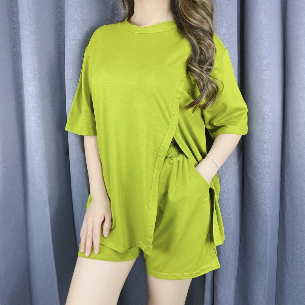 Setelan Oversize Split Side 778