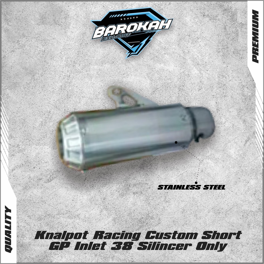 Knalpot Racing Custom Short GP Inlet 38 Silincer Only no Wrx Best3 WRC Mantul