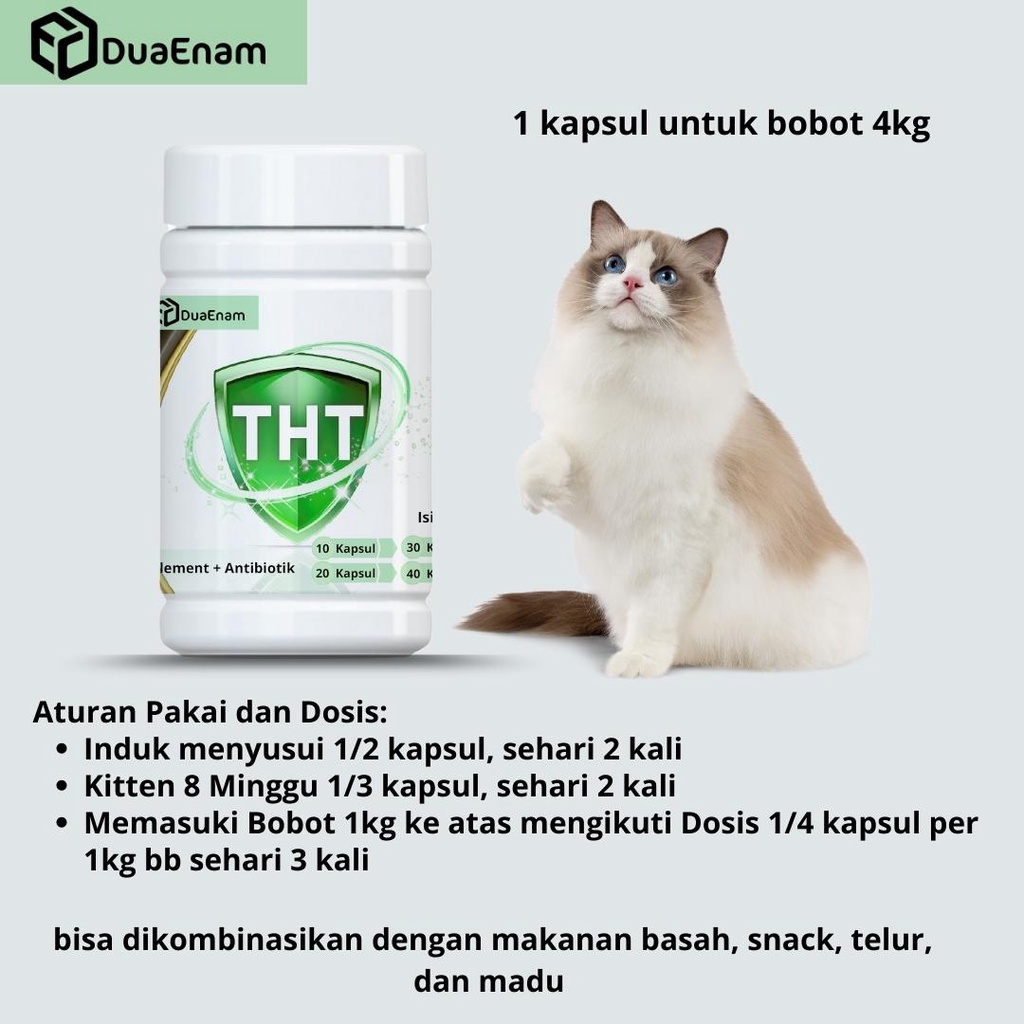 DUAENAM SUPLEMENT THT Bau mulut tak sedap, Gusi berdarah untuk kucing