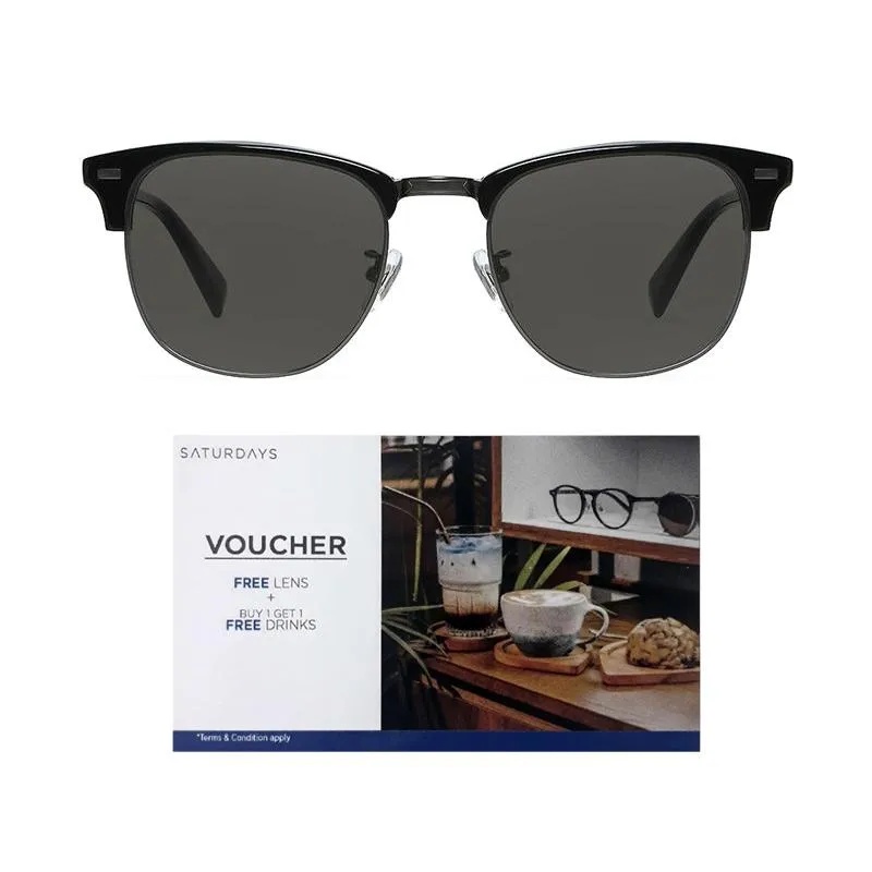 Saturdays Porter Kacamata Sunglasses - Black Midnight Oil + Voucher