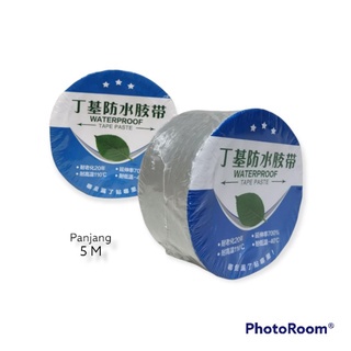 # HJ # Lakban Anti Bocor Aluminum Foil / Perekat Super Tape Waterproof Lebar 5cm  x  Panjang 5m