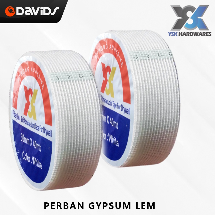 Kasa Perban Perekat Isolasi Gypsum  Lem Fiberglass Tape 30mm