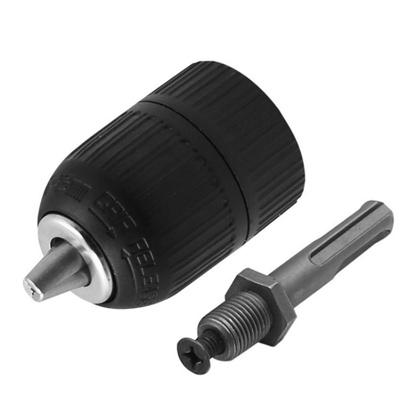 Keyless Drill Chuck 2-13mm Kepala Bor Impact 1/2-20UNE Kepala Mesin Bor + Adapter