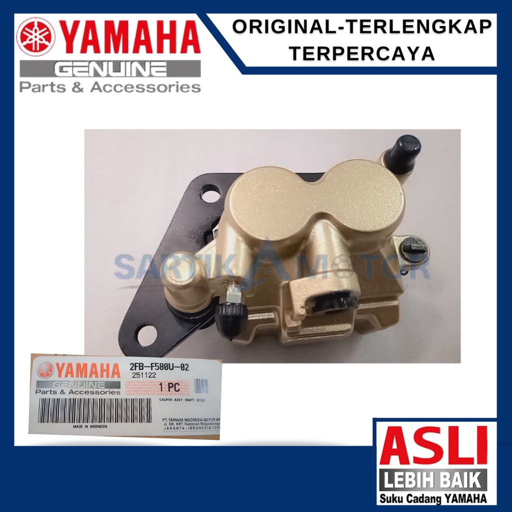 Caliper Assy Kaliper Depan R15 V2 Original YAMAHA (2FB-F580U-02) Gold