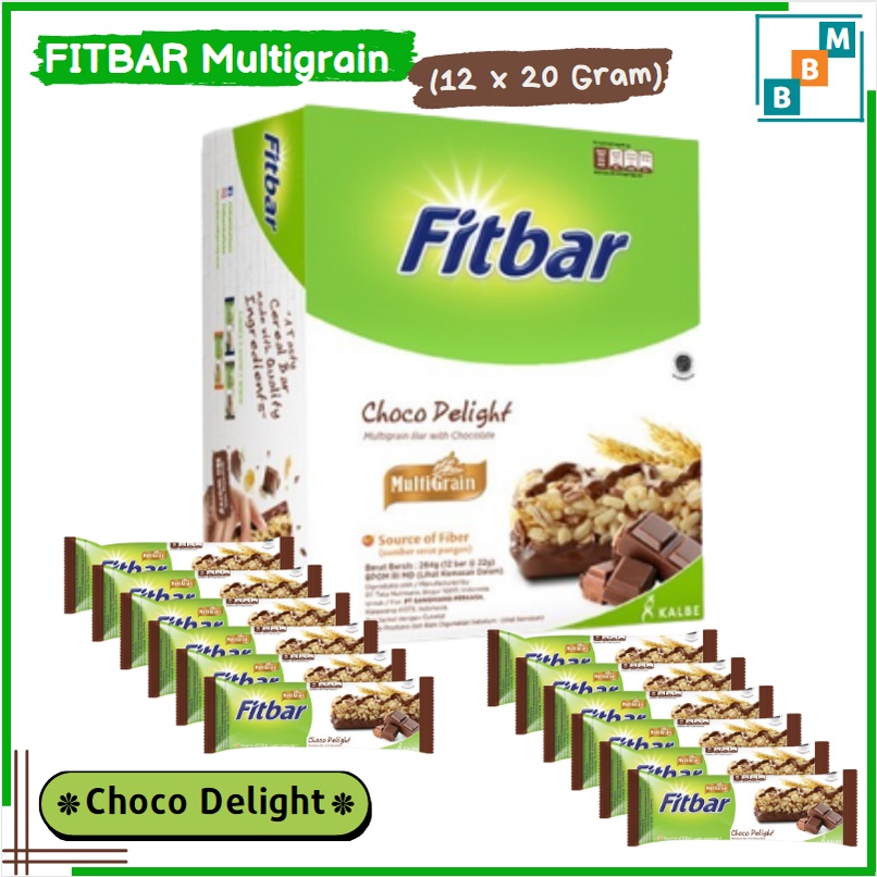 Fitbar Multigrain Box Isi 12x20gr Cheese Choco Fruits Tiramisu