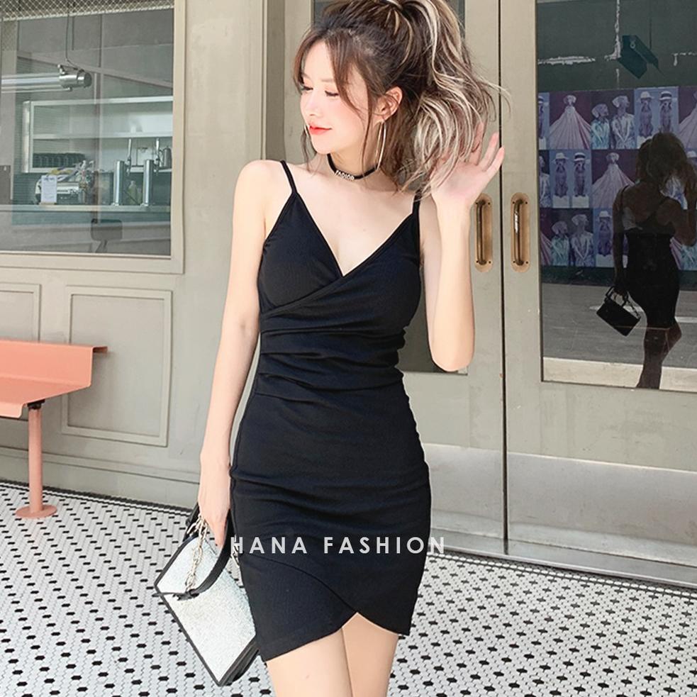 MURAH MERIAH Hana Fashion - Evalia Mini Dress Hitam Pesta Wanita [S - XXXL] - TT016
