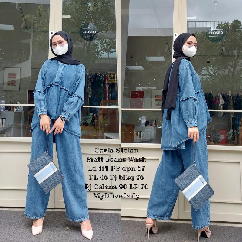 one set carla jeans wash premium