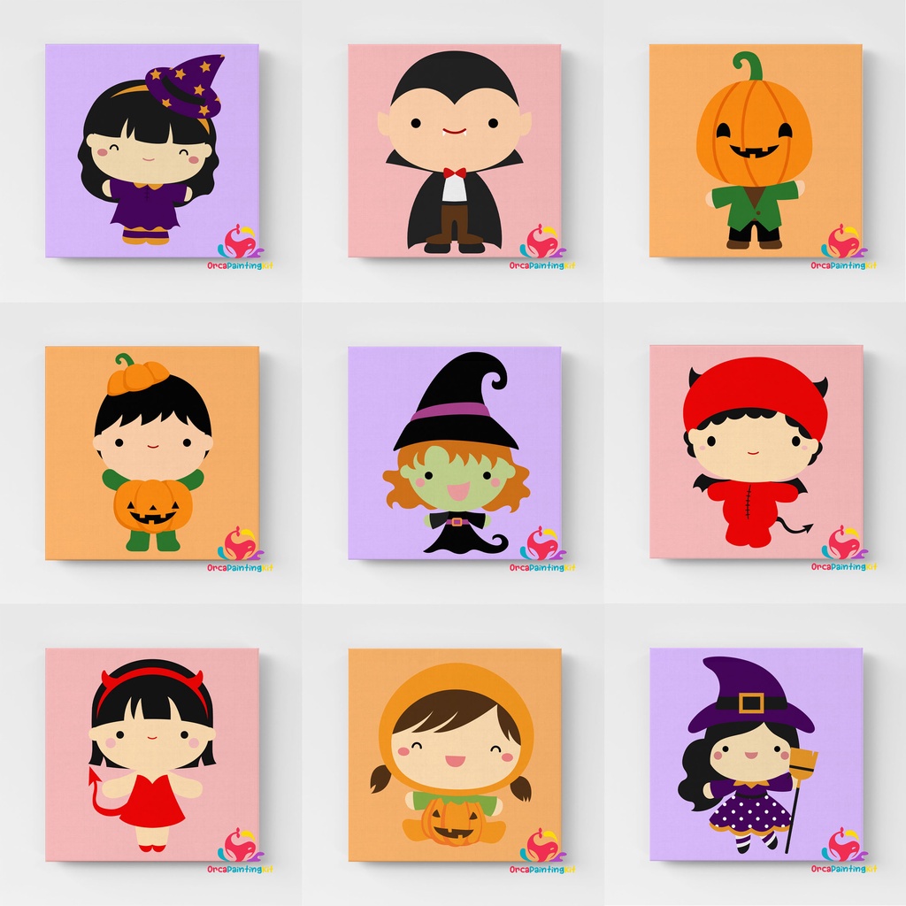 

Paint By Number Kit THE WALKING HALLOWEEN Orca Indonesia Kanvas 20 x 20 cm