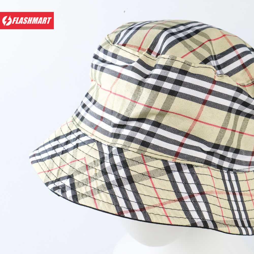 Flashmart Topi Bucket Hat Pria Wanita Dua Sisi