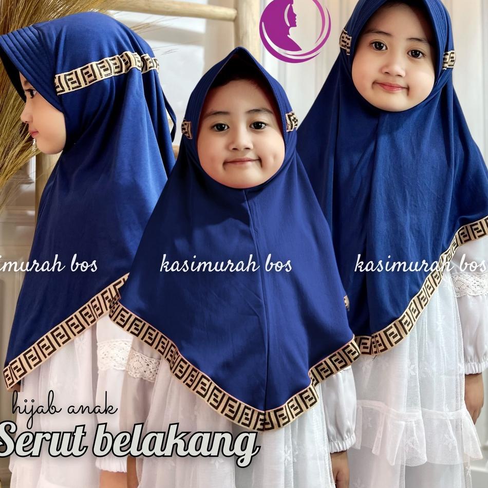 【Penjualan Terbaik】✅COD TERBARU JILBAB ANAK SERUT / JILBAB ANAK JERSEY SERUT FF MURAH / JILBAB ANAK 