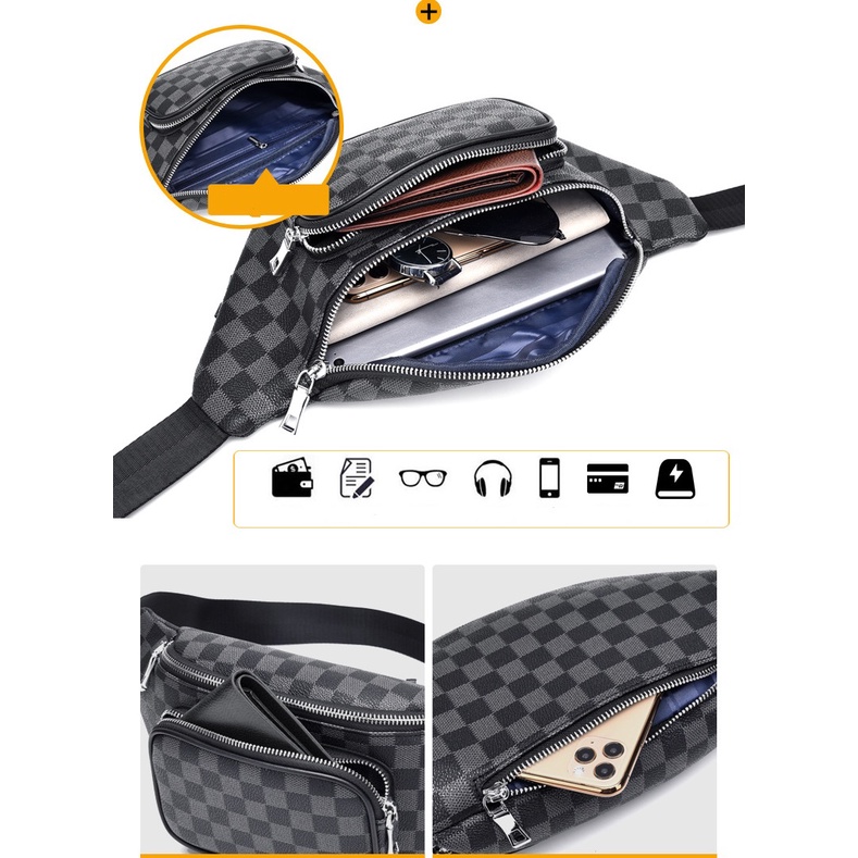 Tas Selempang Pria Waist Bag Sling Bag TP4033