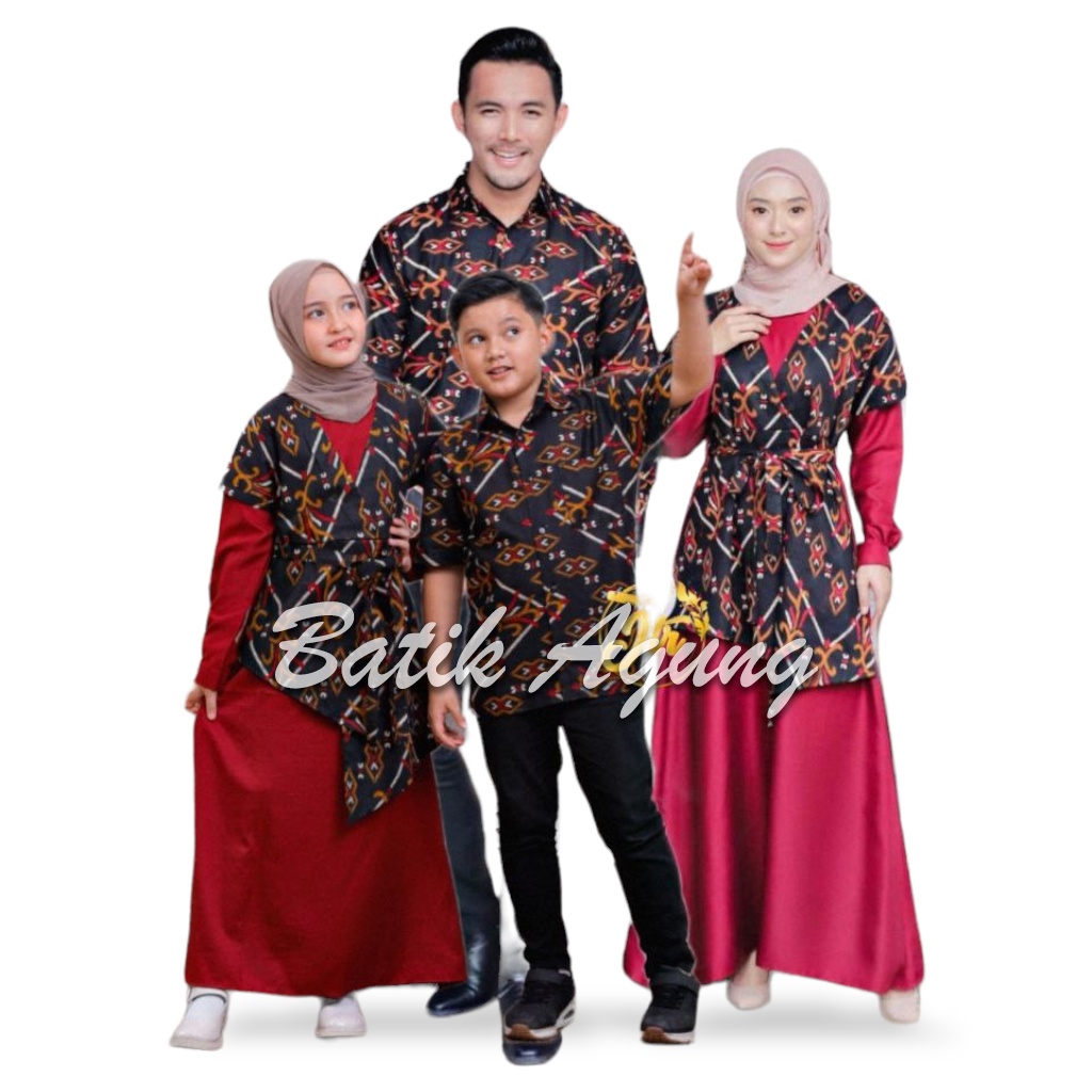 Seragam Baju Couple Batik Songket Sarimbit Keluarga Ayah Ibu Anak Cowo Cewe Family Premium Terbaru