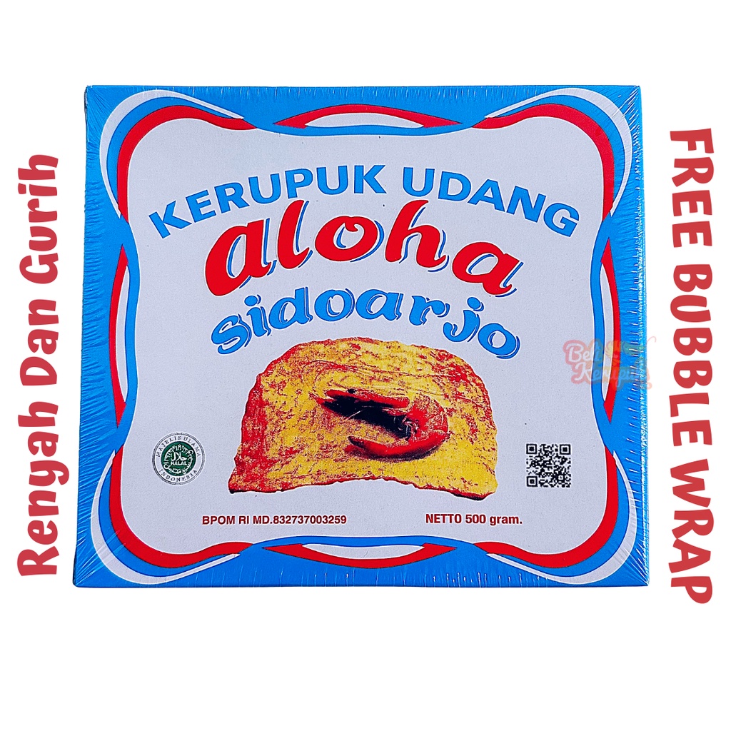 Kerupuk Udang Mentah ALOHA EXTRA Kualitas Super 500g