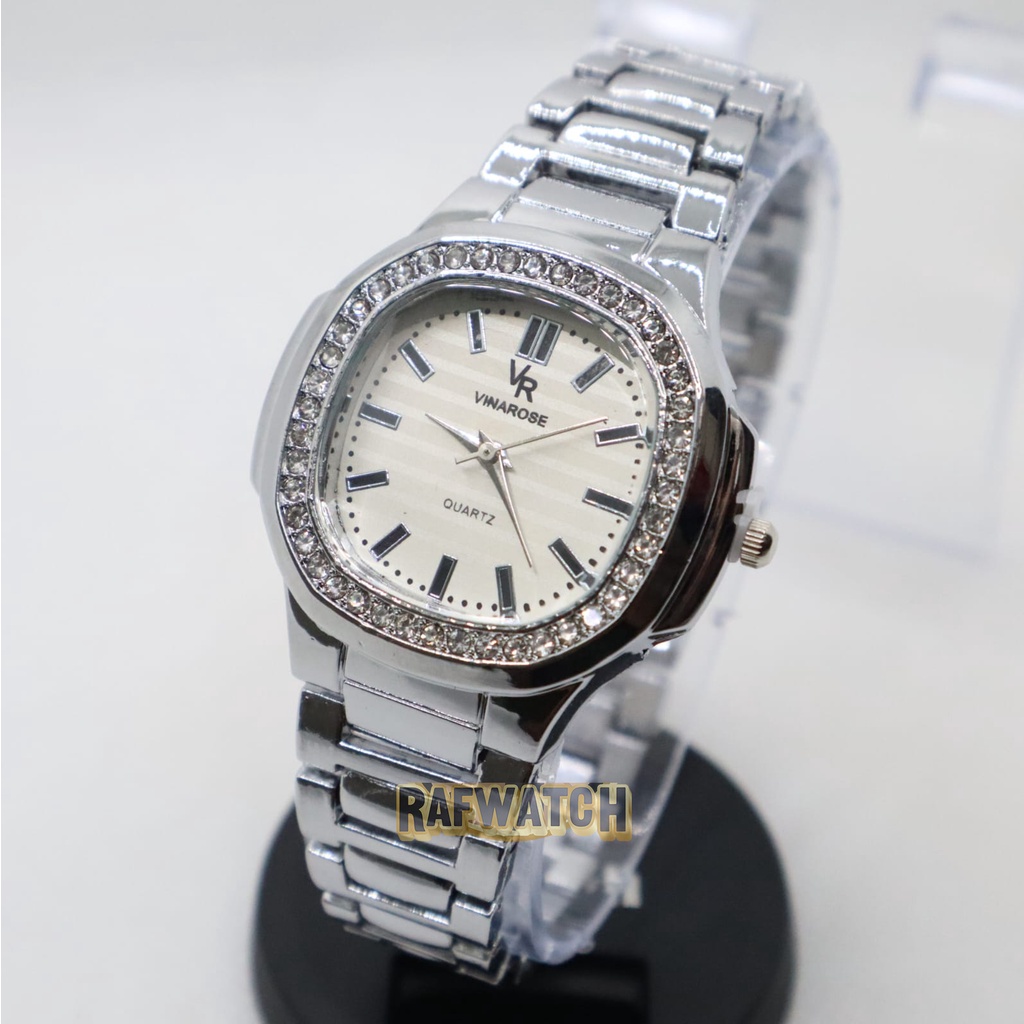 Jam Tangan Wanita Rantai Fashion Mewah RTA1 Stainless Permata Import