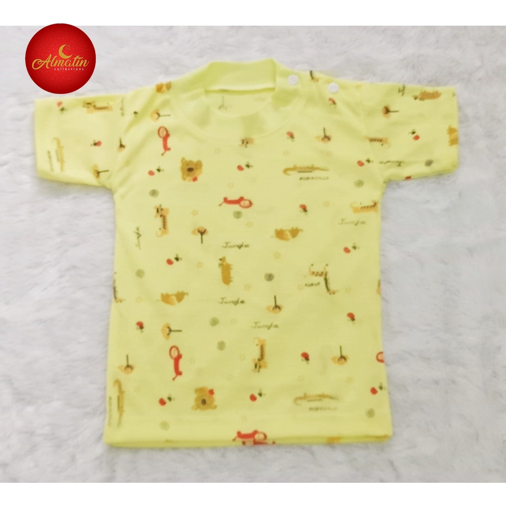 Atasan pendek motif/Baju Bayi Kancing pundak/Baju tangan pendek/Atasan Baju murah