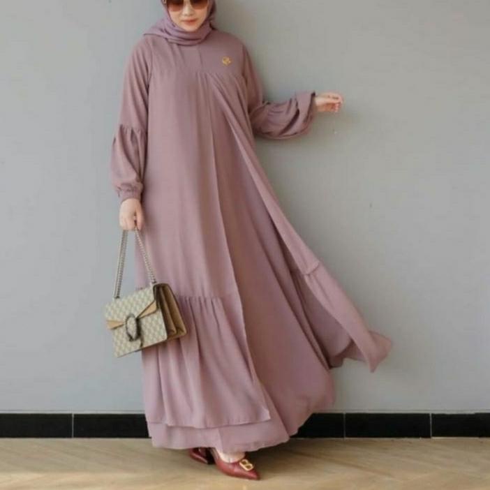 GAMIS MALAYSIA OUTER SERUTY BABYDOL POLOS FULL PURING/GAMIS MURAH PESTA/GAMIS