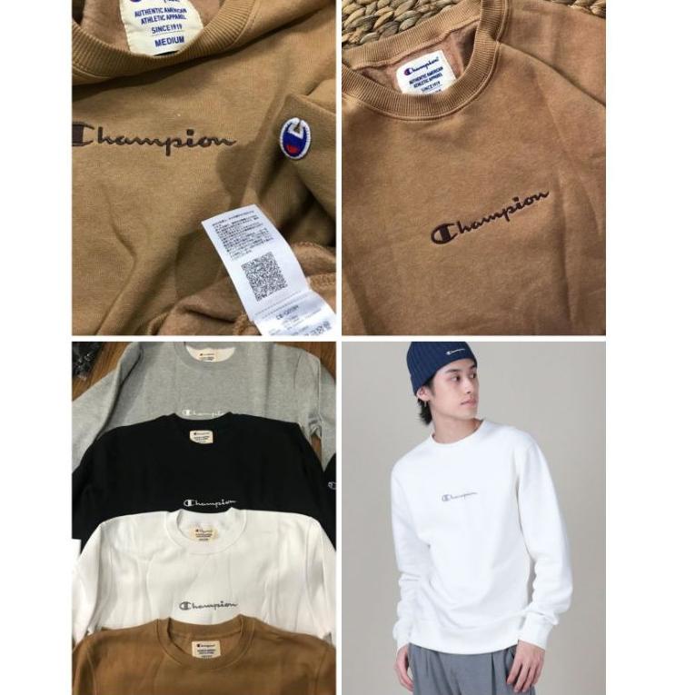 REKOMENDASI CREWNECK CHMPION | Mini Script Logo | C8-Q019R | Outwear | Sweater Pria