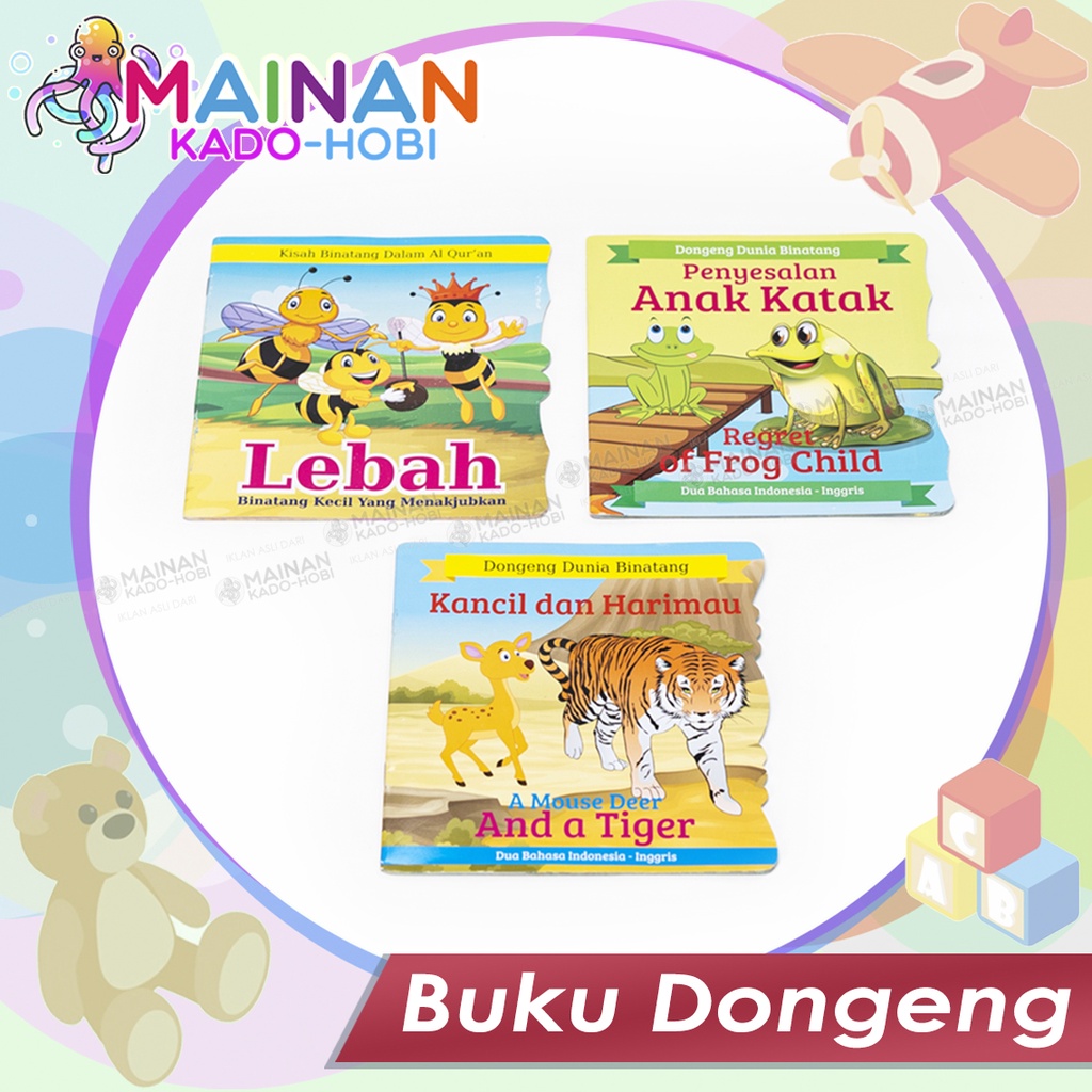 HOBI KOLEKSI MAINAN EDUKASI BUKU CERITA DONGENG ANAK KARAKTER FABEL