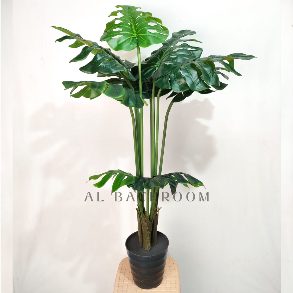 POHON ARTIFICIAL DAUN MONSTERA MY 130CM RB6053 PLASTIK DEKORASI RUMAH POHON PALSU DAUN PLASTIK HOME DECOR