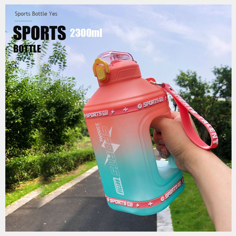 SPORT Botol minum 1.5L/2.3L silikon jerami Whirlpool BPA FREE