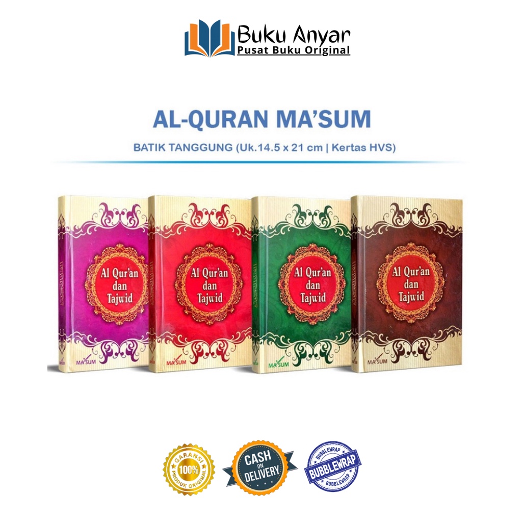 Tanggung Alquran MaSum Batik Al Quran Maksum HVS Non Terjemah