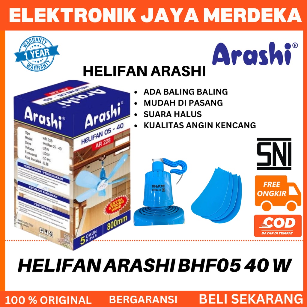 Kipas angin gantung Helifan Arashi AR 228 / Helifan arashi AR 228
