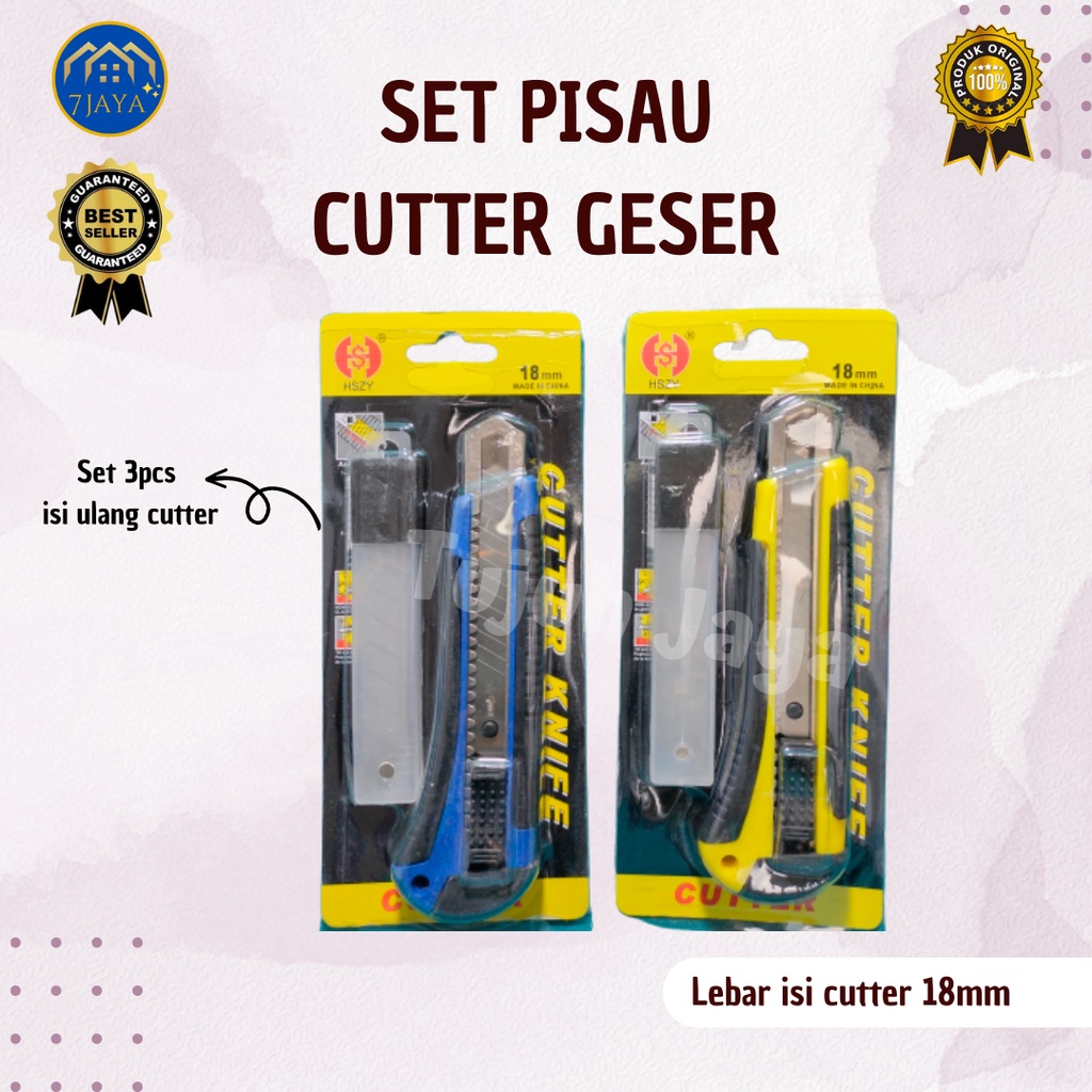 Set Pisau Cutter Geser 18mm