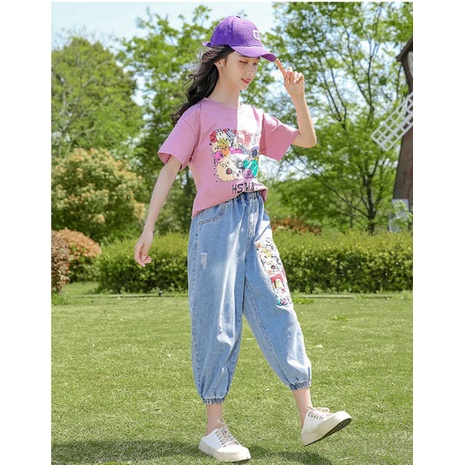 Setelan anak PEREMPUAN SET import HSMMC + CELANA JEANS TEBAL KEKINIAN setelan anak teenager