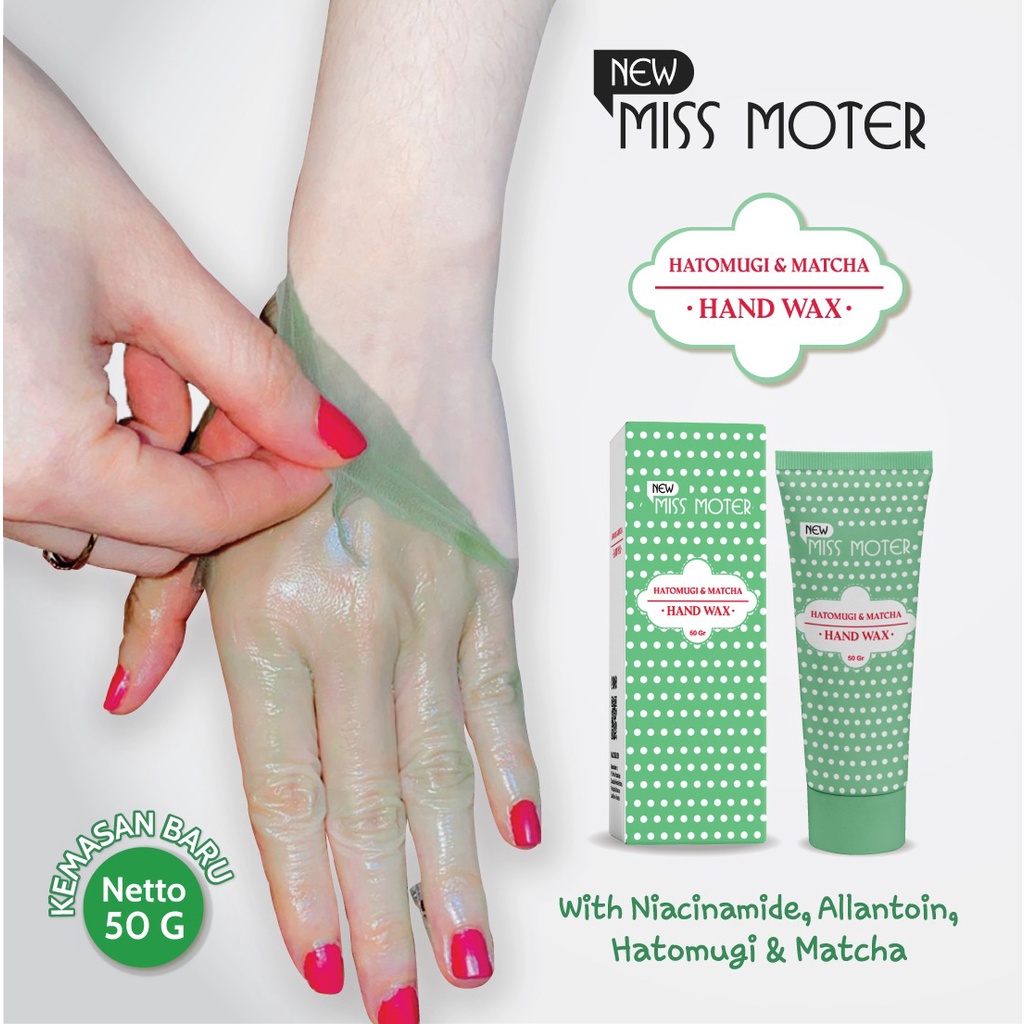 READY! SYB MISS MOTER HAND WAX PEEL OFF NEW MISS MOTER Hatomugi and Matcha Hand Wax