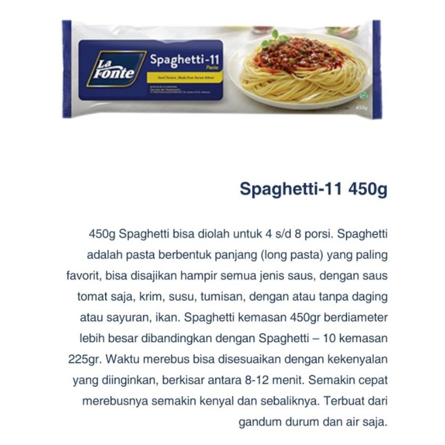 

Spagetti Lafonte 450g