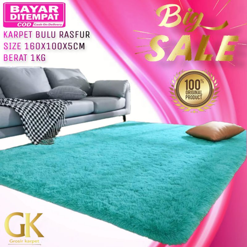 Karpet bulu lembut uk 160X100X5CM