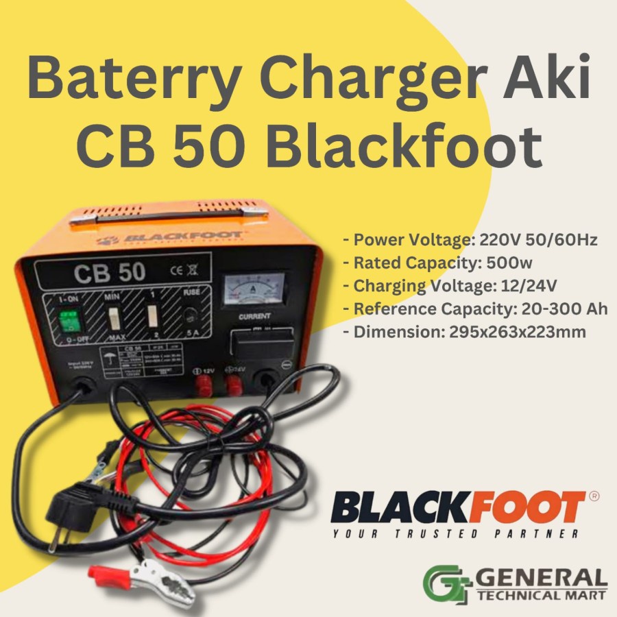 Battery Charger / Charger Aki 50A BLACKFOOT CB-50