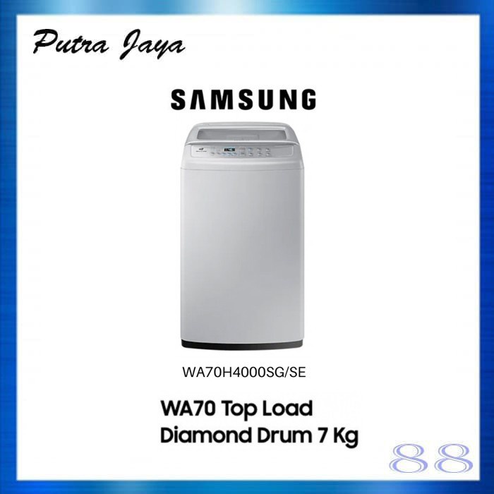 Samsung Mesin Cuci 1 Tabung 7KG WA70H4000SG / WA-70H4000-SG /WA70H4000