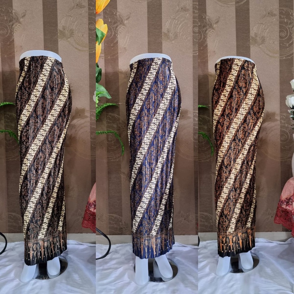 Rok Plisket Batik Motif Tumpal / Rok Plisket Setelan Kebaya / Rok Plisket Promo
