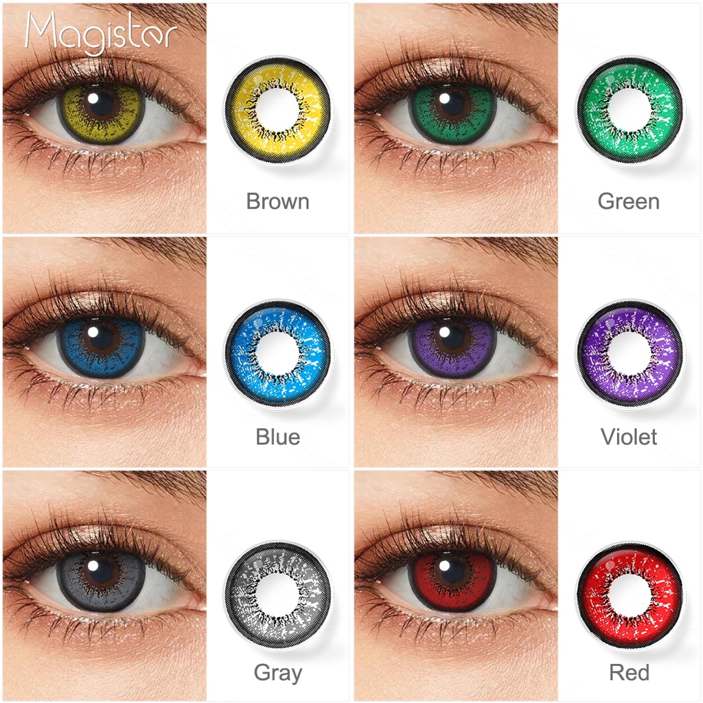 [✅COD] Magister Softlens Mata Normal Softlens Cosplay Karakter Warna Sepasang lensa kontak berwarna softlen big eyes Halloween soflens murah DIA 14.5MM