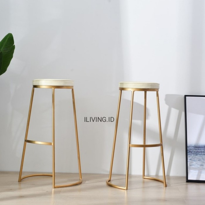 Terlaris Bar Stool - Gold & Green