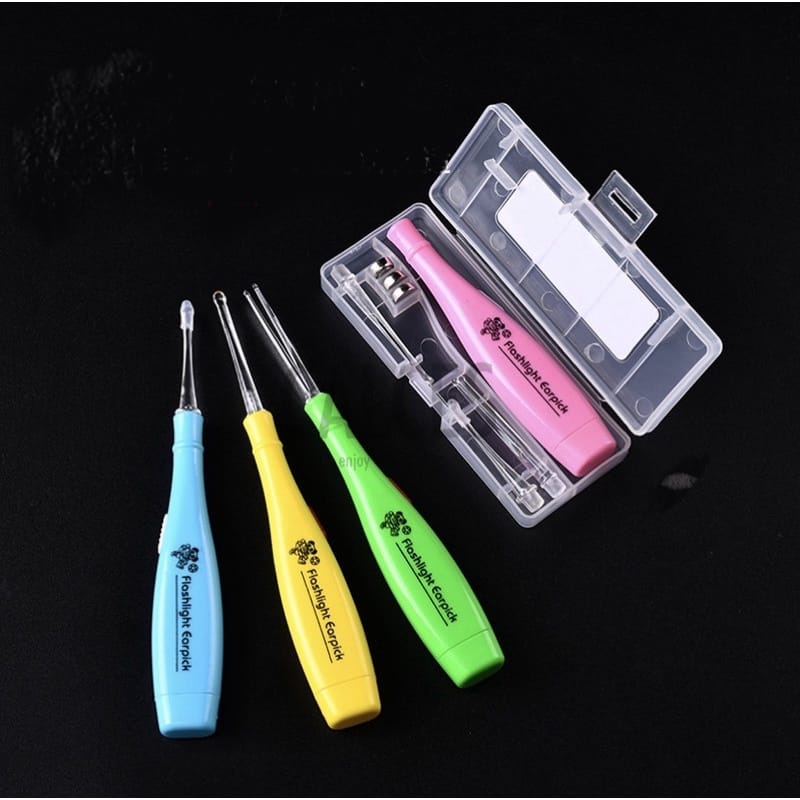 Flashlight Earpick Korek Kuping Led Nyala / Kurek Kuping Nyala Led