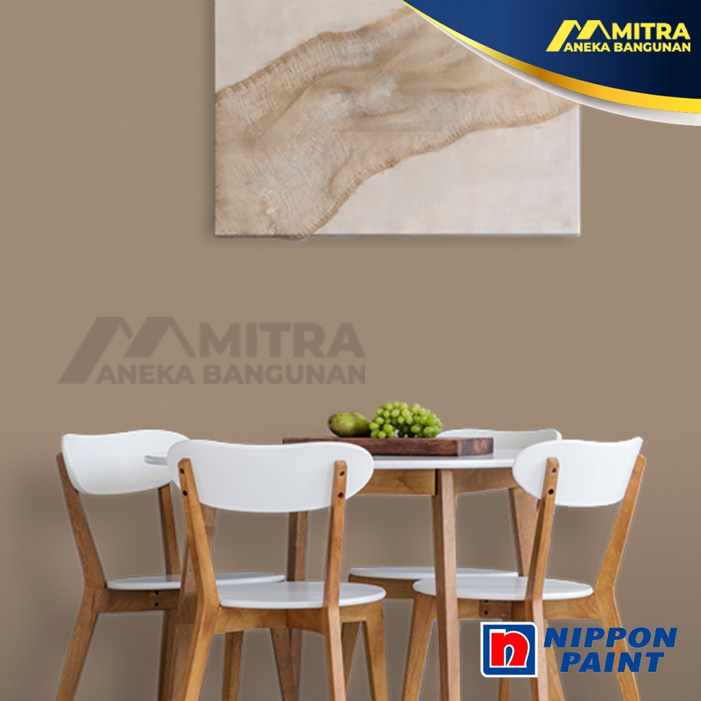 CAT TEMBOK EKSTERIOR INTERIOR NIPPON PAINT HANDPAINTED NP N 1861T / VINILEX / MOCCA COKLAT