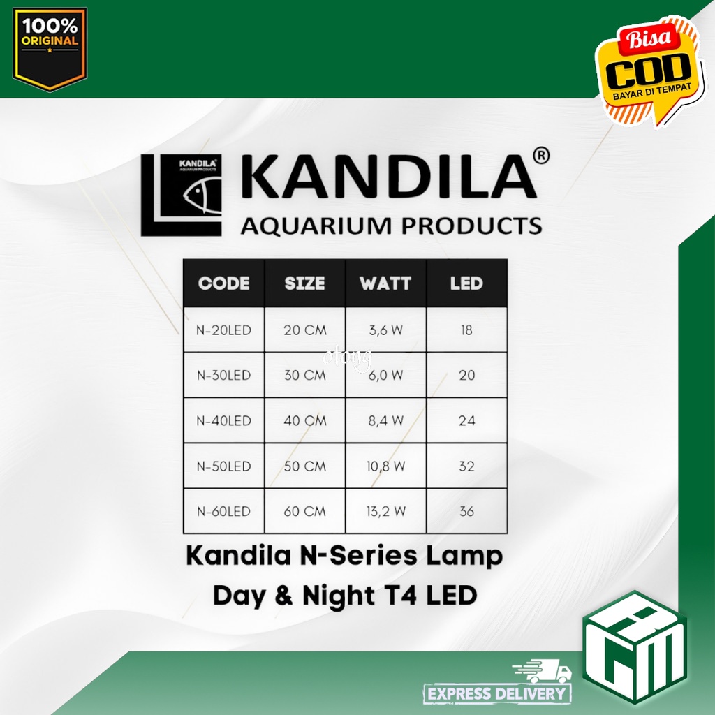 Kandila N-Series Day &amp; Night T4 LED Lamp Lampu Aquarium