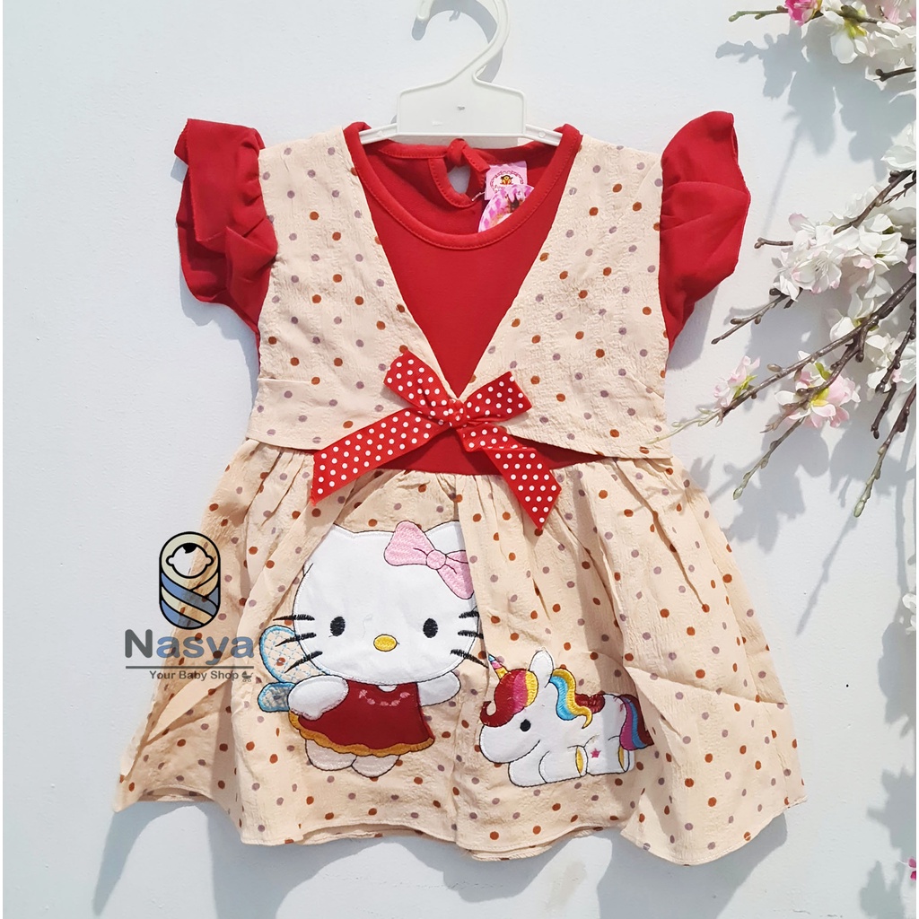 [SL-032] Dress bayi pendek anak overall motif animal lucu dan murah (3-6 bulan)