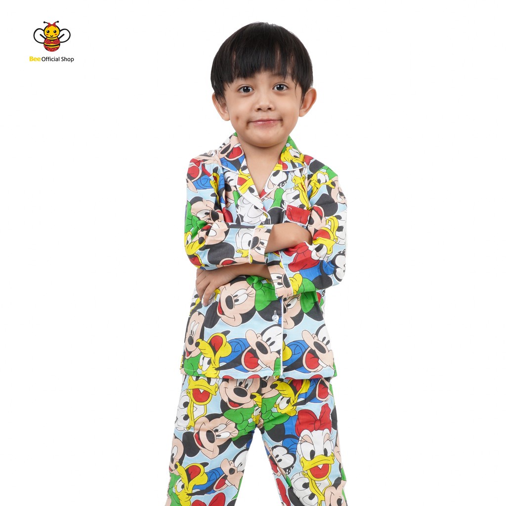 BEE - Piyama Anak Motif Karakter Setelan Baju Tidur PP Bahan Katun 1015