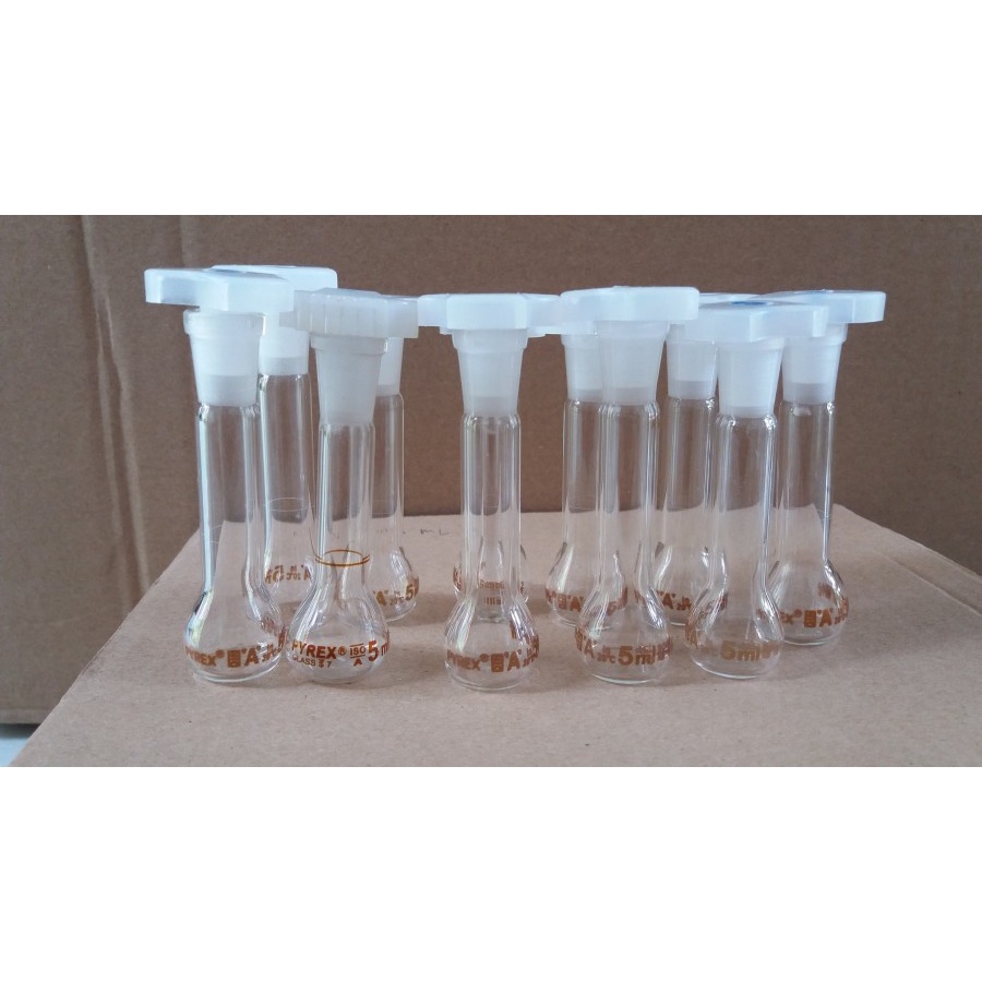 Alat Lab Labu Ukur / Labu Takar Iwaki Pyrex 5 ml