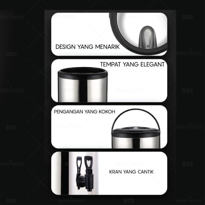 Water Tank Jug Dispenser Juice Teh Kopi Stainless Steel