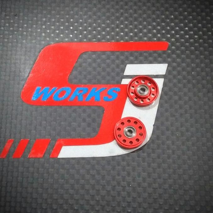 Gratis Ongkir Rep Tamiya 95549 13mm Ringless roller Red NMB Bearing Limited (sj00mj)