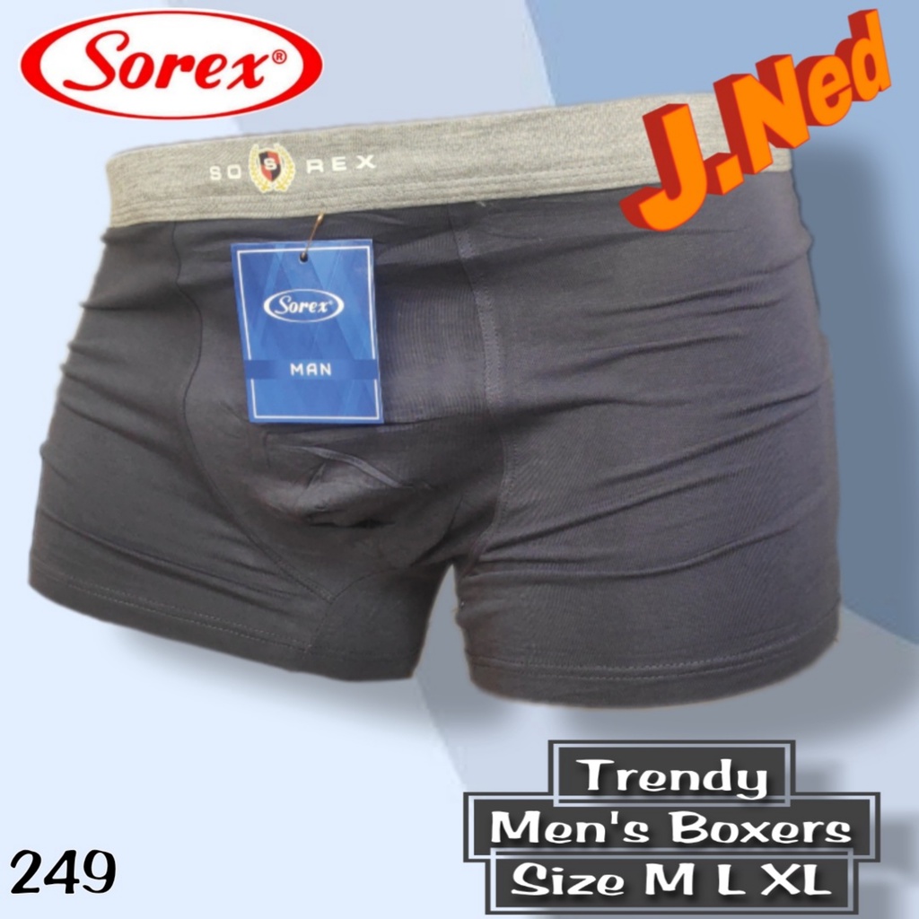 J249D PERBOX ISI 2 PCS BOXER SOREX DENGAN GAYA MODERN SIZE M - XL